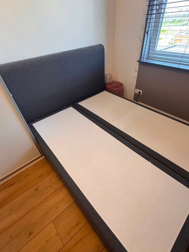 Boxspring 160x200 - geveerd onderstel - zonder matrassen, Gebruikt, ., Tweepersoons, Ophalen of Verzenden