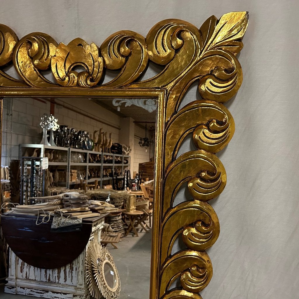 barok spiegel goud  met lijst 200 x 100 cm - Gratis bezorgd, TTM Wonen, Meubels – (Perzische) Tapijten en Woonaccessoires, 200 cm of meer