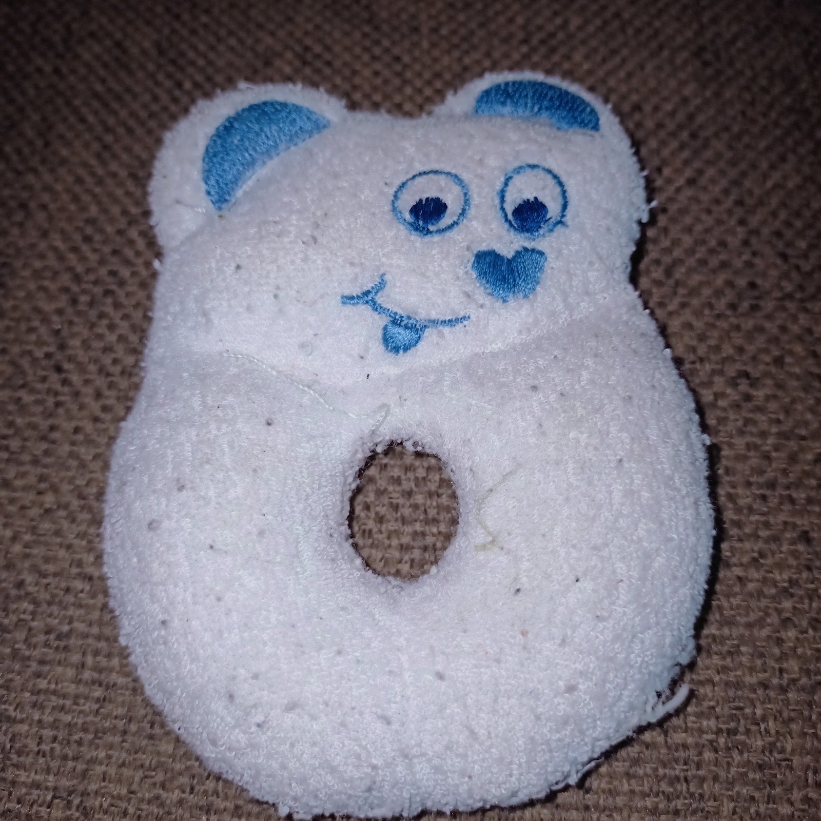 Rammelaar witte beer met blauw gezicht., Gebruikt, Overige merken, Beer, Ophalen of Verzenden