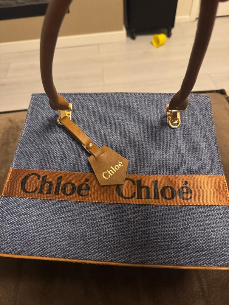 Chloé Look-alike Handtas - Blauw Denim met Bruine Details, Sieraden, Tassen en Uiterlijk, Tassen | Damestassen, Ophalen of Verzenden