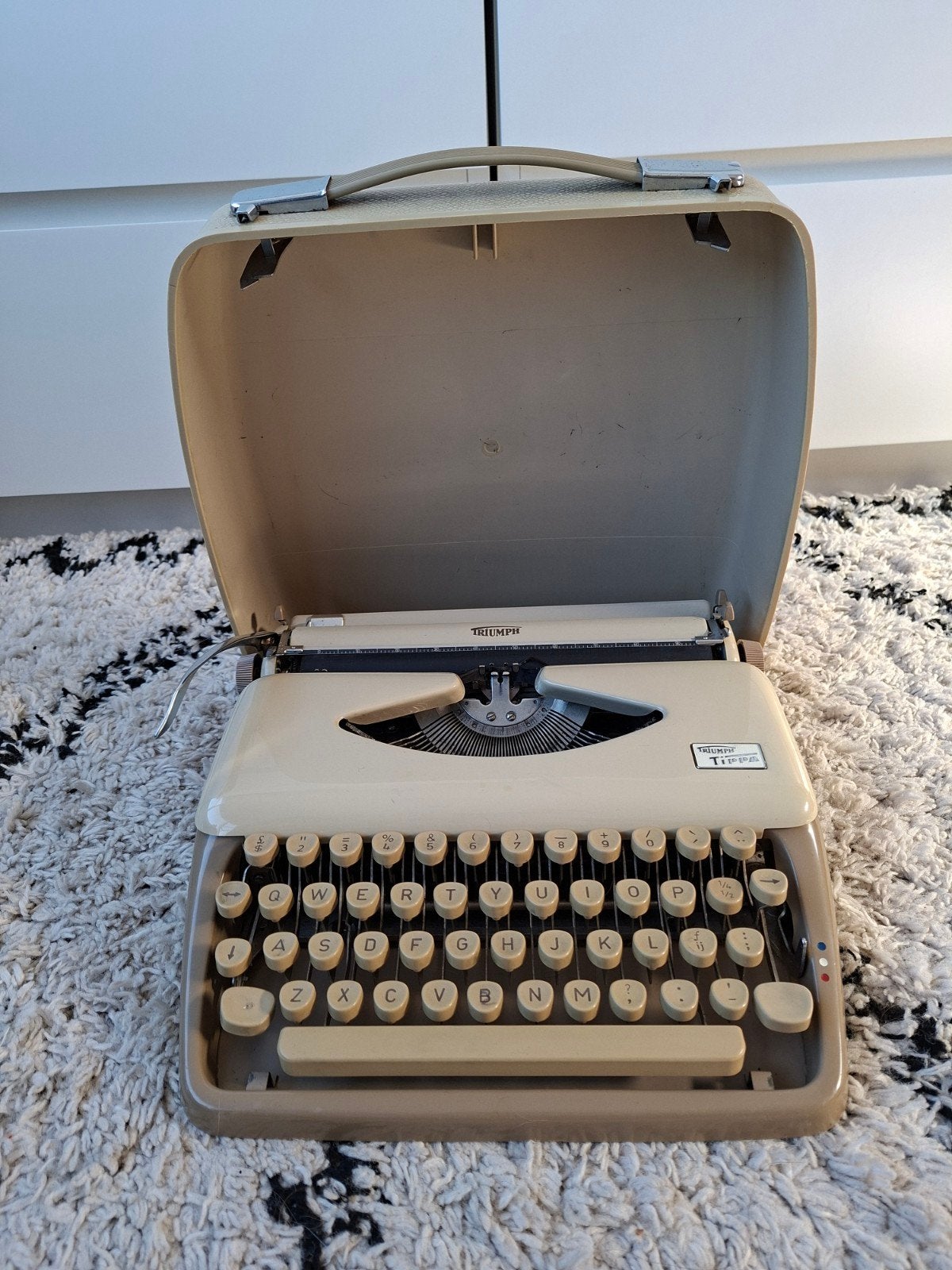 Vintage Triumph Tippa typemachine in koffer, Ophalen of Verzenden, Gebruikt
