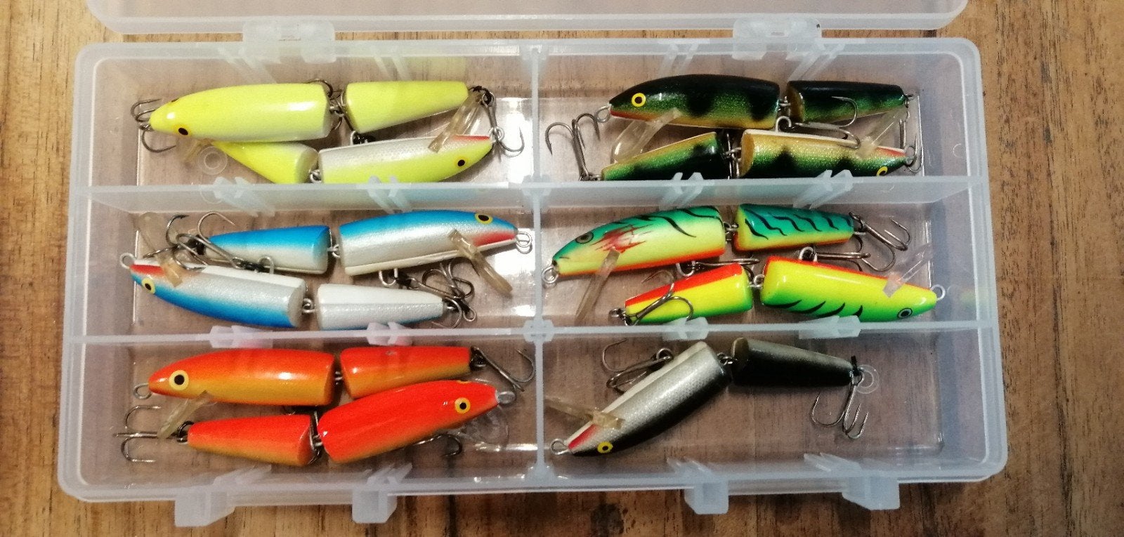 11x Rapala J9 jointed in tackleboxje, absolute toppers!, Watersport en Boten, Ophalen, Gebruikt, Overige typen