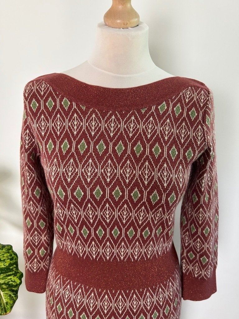 King Louie maat M jumper winter jurk retro 3519, Kleding | Dames, Maat 38/40 (M), Oranje, Ophalen of Verzenden, Zo goed als nieuw