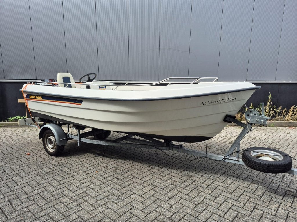 Vaarklaar Ryds 435 SSl Mercury F15 Trailer, Watersport en Boten, Overige merken, 4 m, Overige typen, Gebruikt