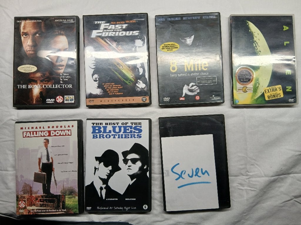 DVD Collectie: Actie, Thriller & Muziekfilms (7 stuks), Vanaf 16 jaar, Nederlands, Overige genres, Ophalen of Verzenden