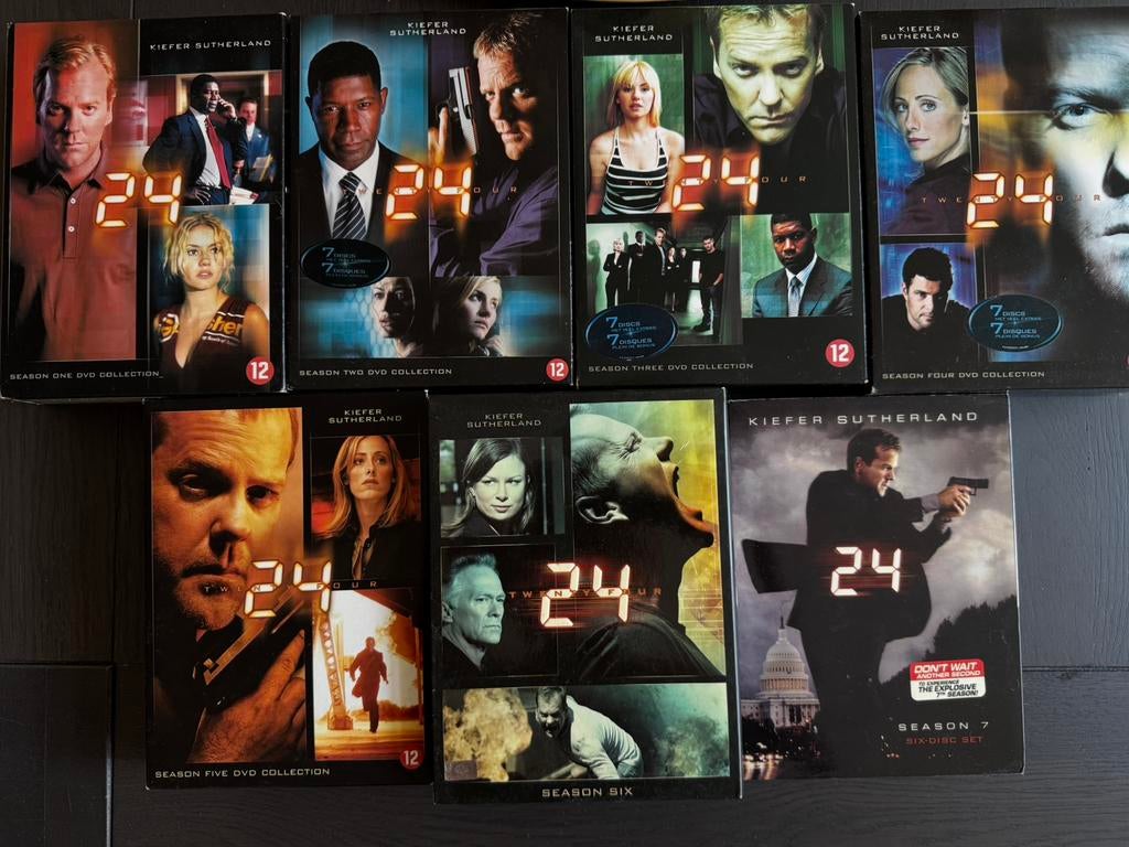 24 Serie Seizoen 1 t/m 7, Cd's en Dvd's, Vanaf 12 jaar, Ophalen of Verzenden, Zo goed als nieuw, Actie en Avontuur