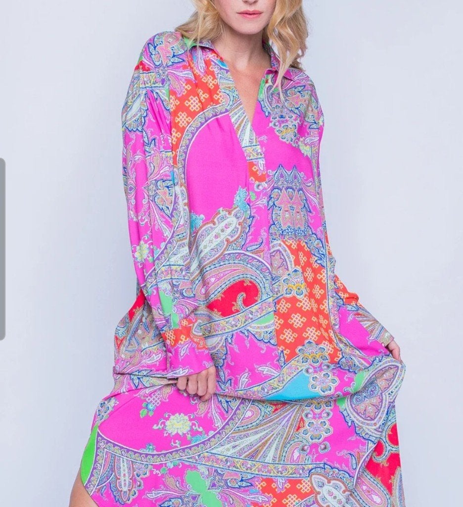 Emily van den Bergh tuniek/jurk paisley Maat, Verzenden, Maat 46/48 (XL) of groter, Emily van den Bergh, Nieuw