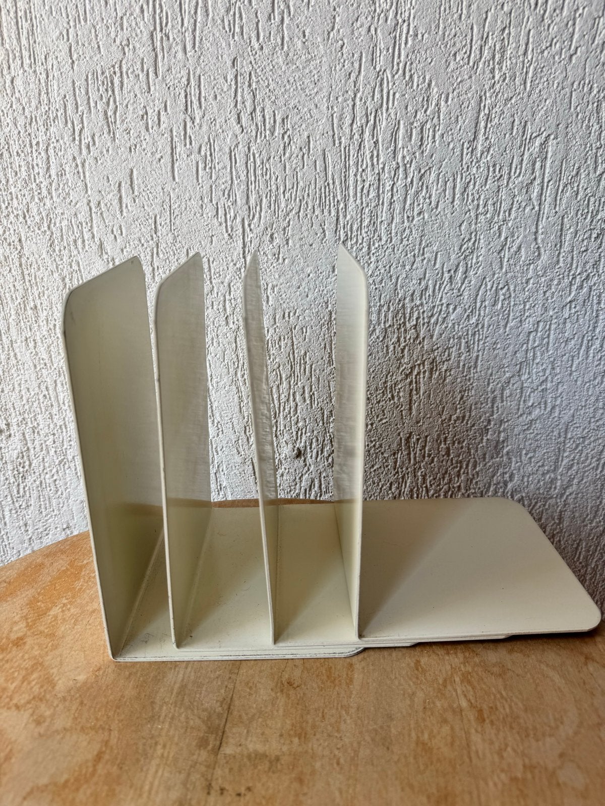 4  Vintage Zware Metalen Boekensteunen - Beige/Crème, Ophalen of Verzenden, Gebruikt, Beige, Metaal