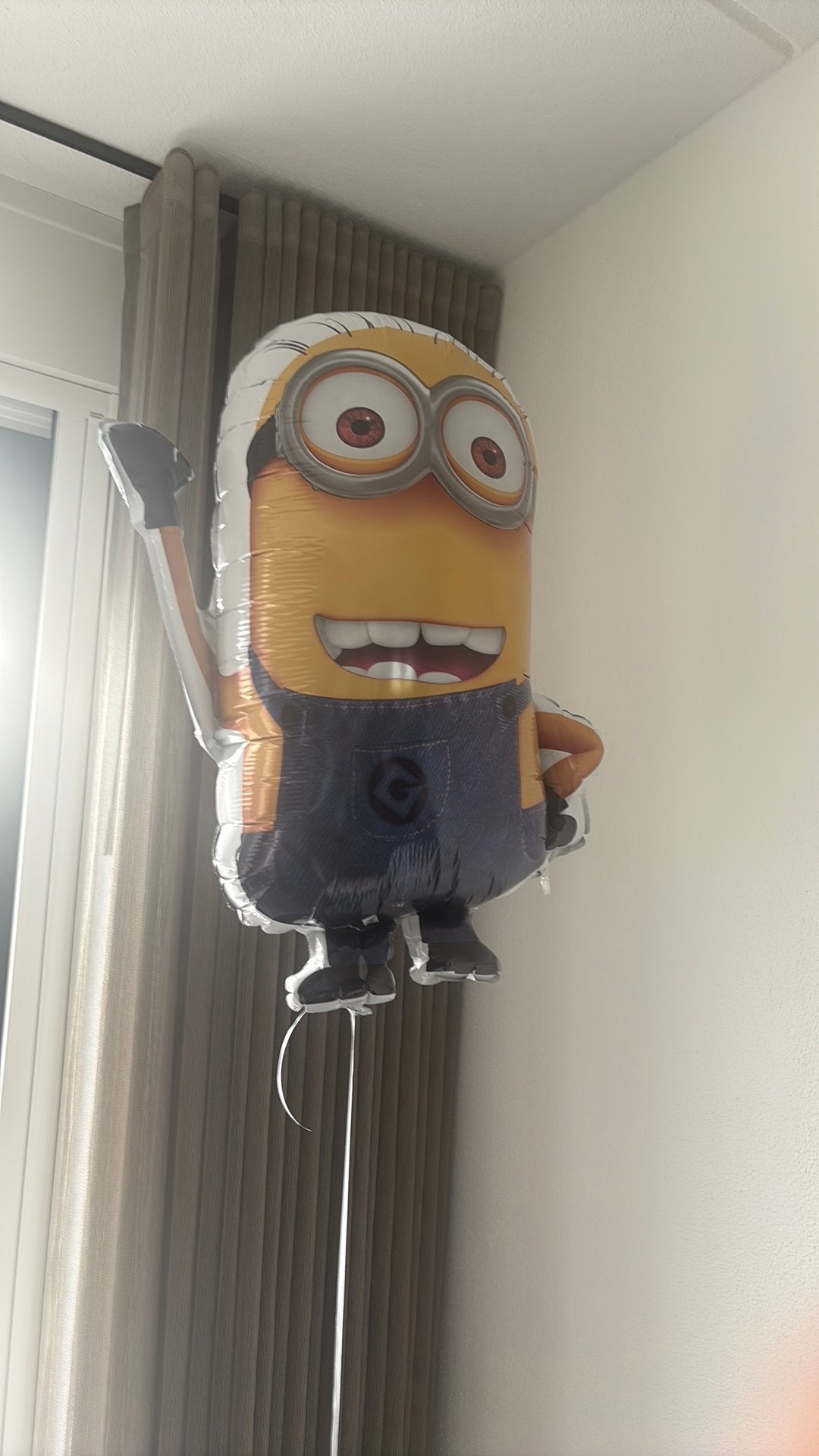 Heliumballon Minions verjaardag feestversiering ballon, Ophalen of Verzenden, Gebruikt, Versiering, Verjaardag