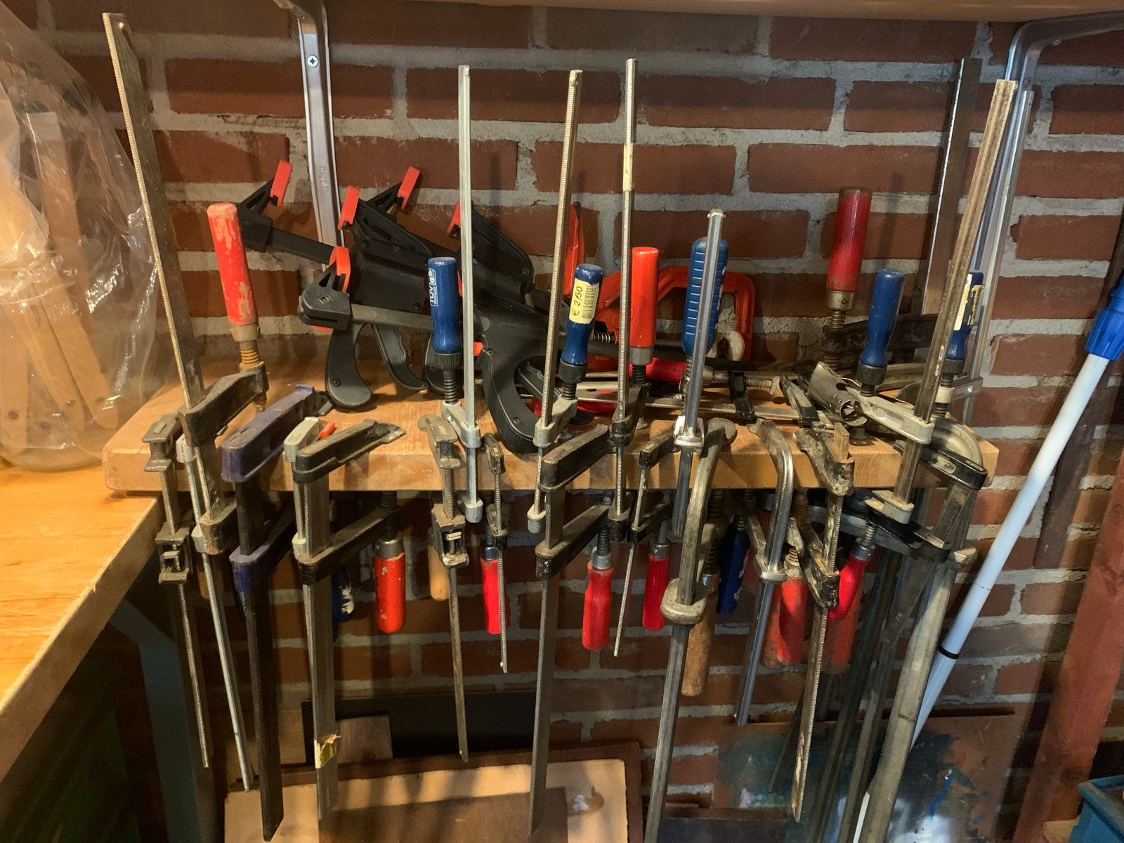 Diverse klemmen en lijmtangen voor houtbewerking, Doe-het-zelf en Verbouw, Gereedschap | Handgereedschap, Ophalen, Gebruikt, Klem