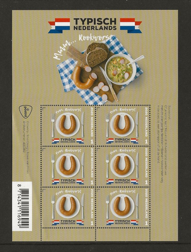 Vel Typisch Nederland Rookworst, no 3822, postfris, Ophalen of Verzenden, Postfris