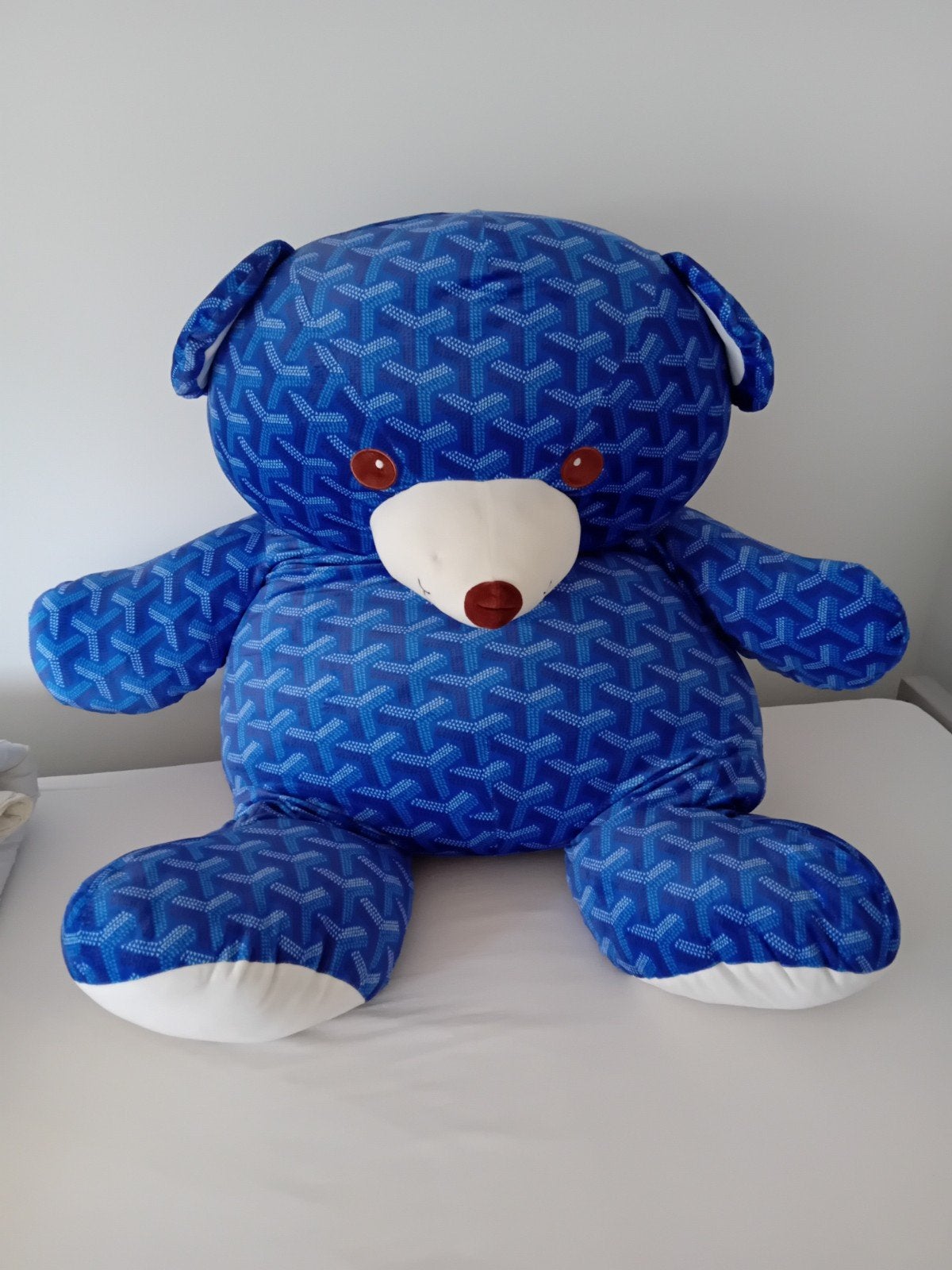 grote blauwe knuffelbeer, Ophalen, Beer, Blauw, Zo goed als nieuw
