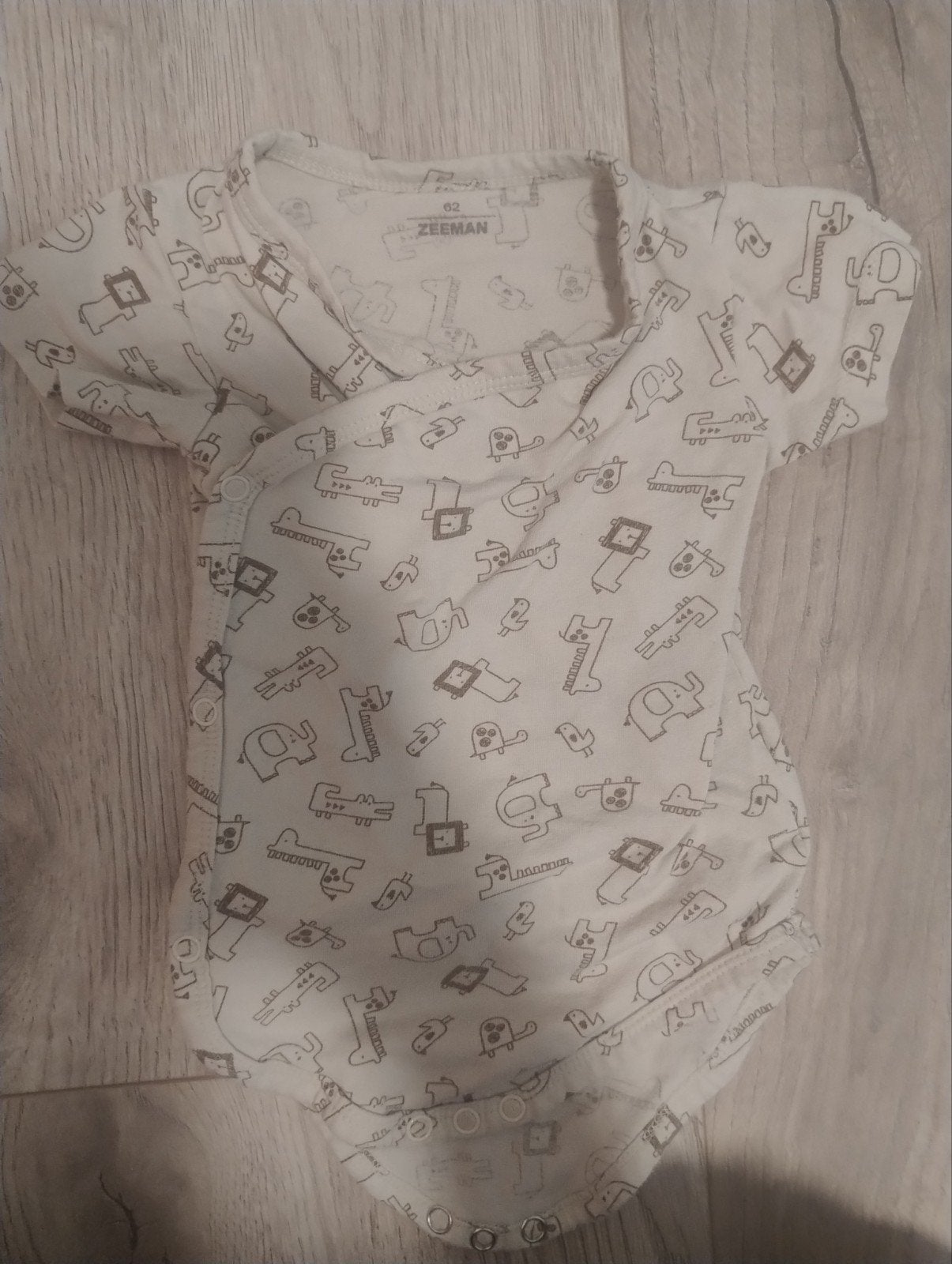 Zeeman overslagromper met dierenprint, maat 62, Gebruikt, Jongetje of Meisje, Ophalen of Verzenden, Nacht- of Onderkleding