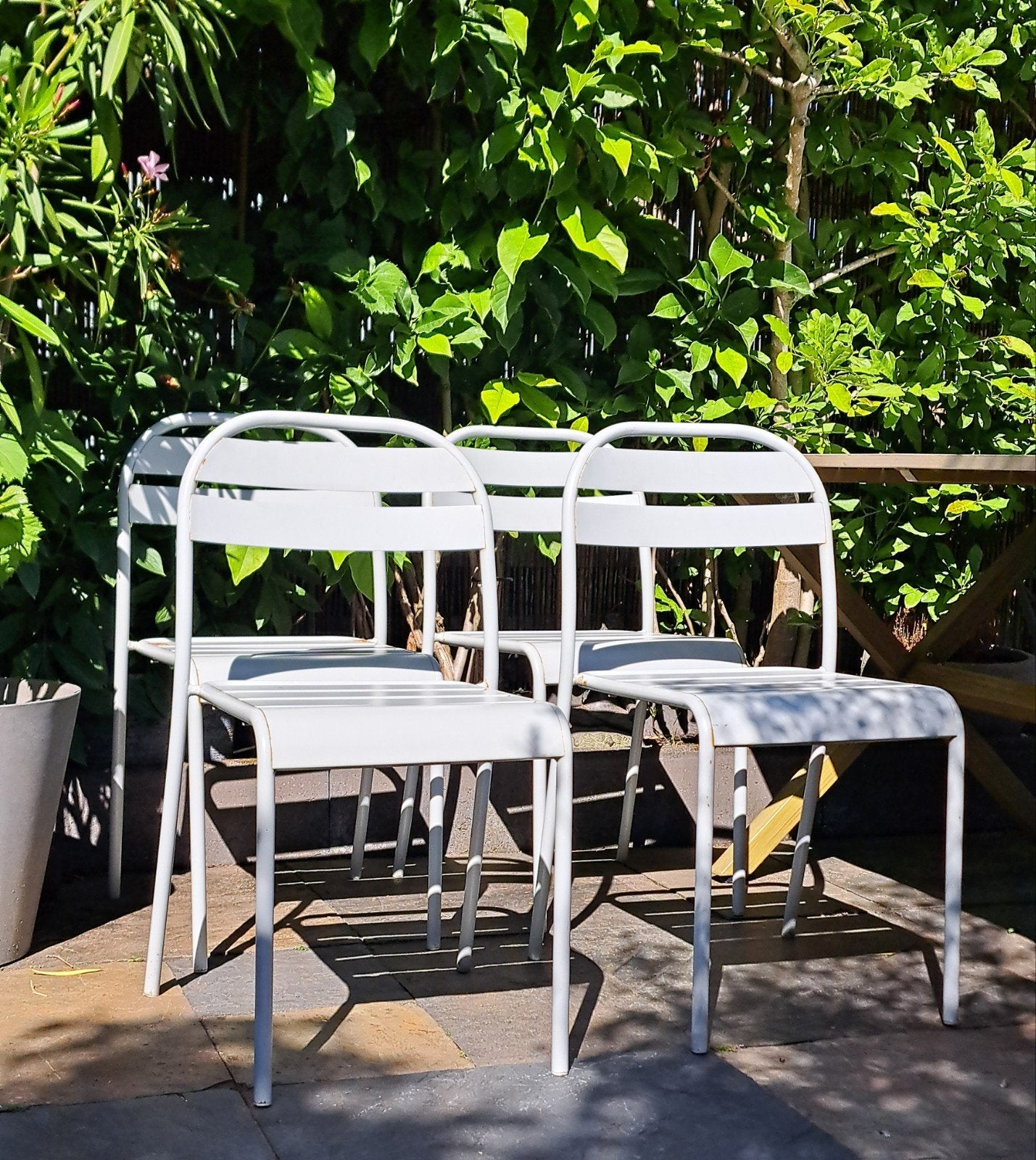 4X Tuinstoelen (metaal), Ophalen, Gebruikt, Metaal