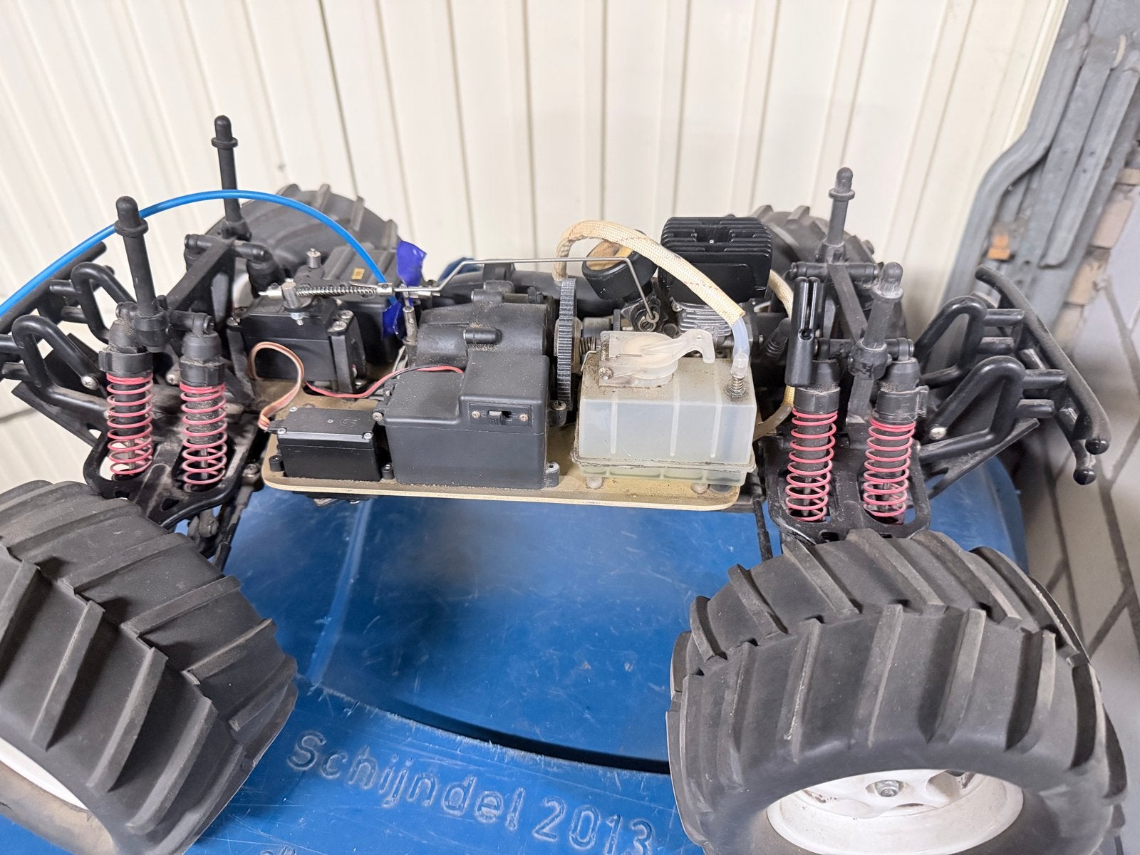 RC Monster Truck met Nitro Motor en Afstandsbediening, Ophalen, Gebruikt, Auto offroad, Overige schalen