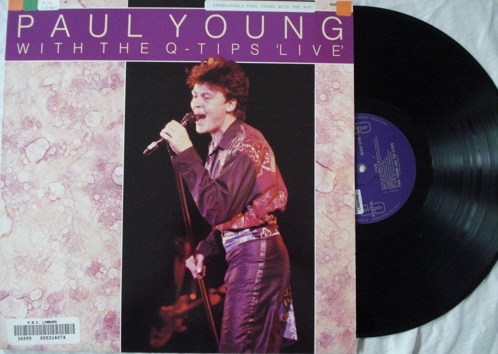 Paul Young with the Q-Tips - Live, Cd's en Dvd's, Vinyl | Pop, LP, Gebruikt, Ophalen of Verzenden, 12 inch