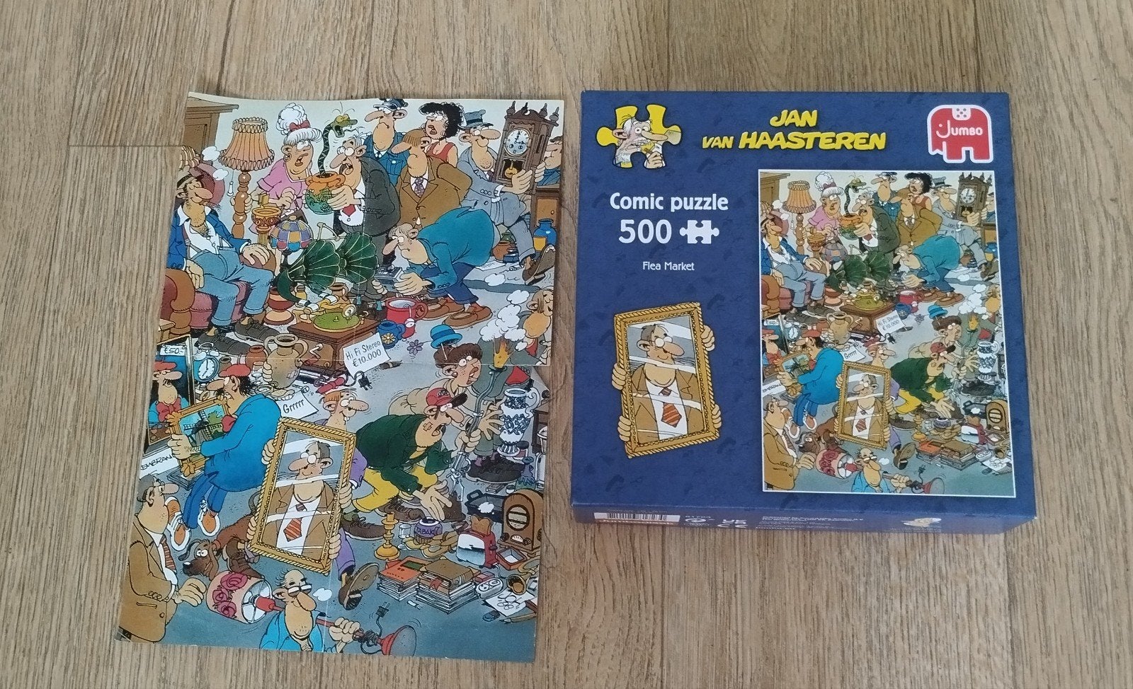 Jan van Haasteren Comic Puzzel - Vlooienmarkt 500 stukjes, Ophalen, 500 t/m 1500 stukjes, Zo goed als nieuw, Legpuzzel