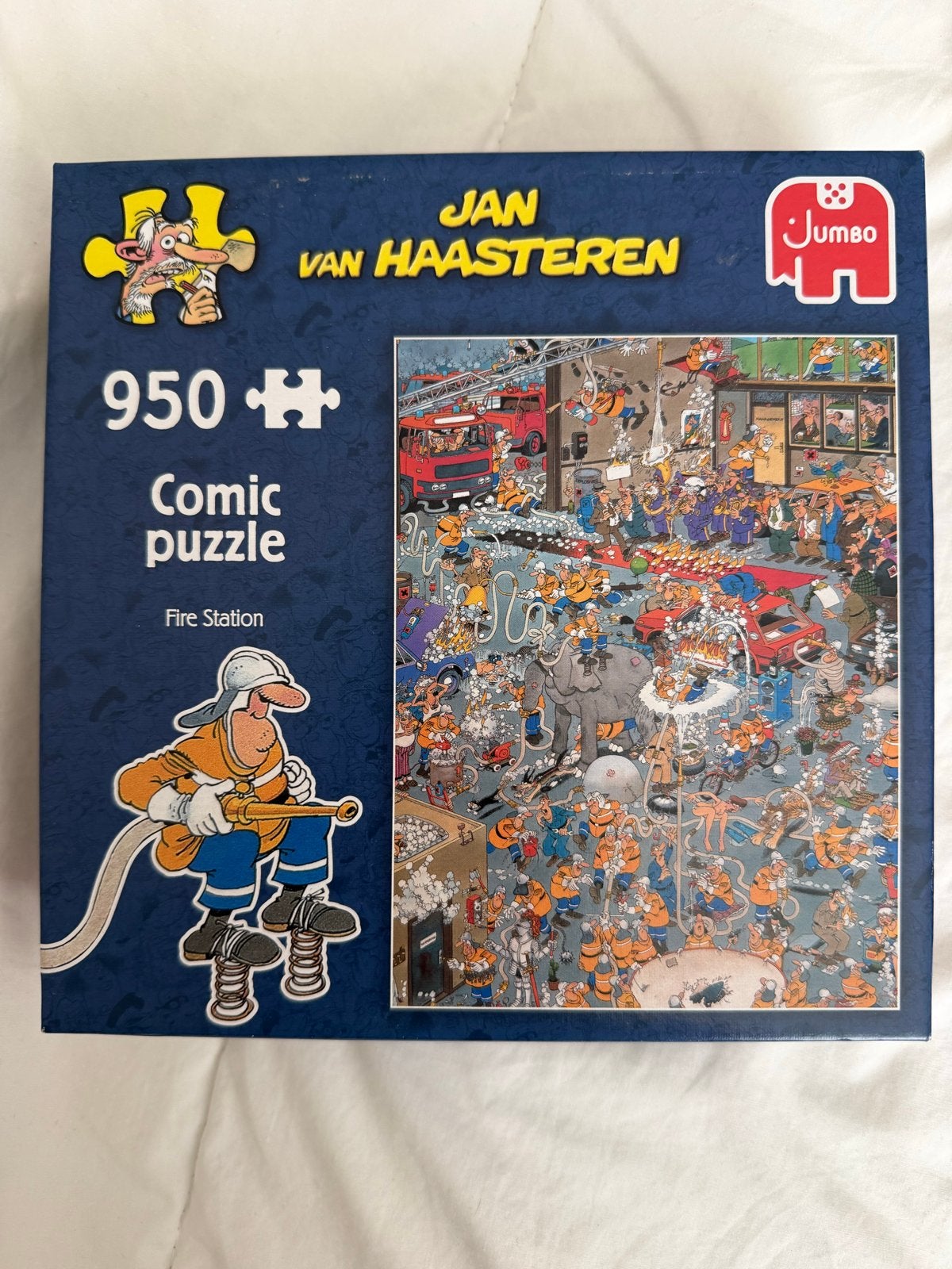 Jan van Haasteren Comic Puzzel - Brandweerkazerne 950 stukje, Ophalen of Verzenden, 500 t/m 1500 stukjes, Zo goed als nieuw, Legpuzzel