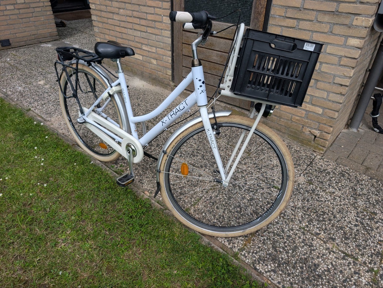 Witte damesfiets X-Tract in goede staat, Velgrem, Ophalen, Overige merken, 53 tot 56 cm