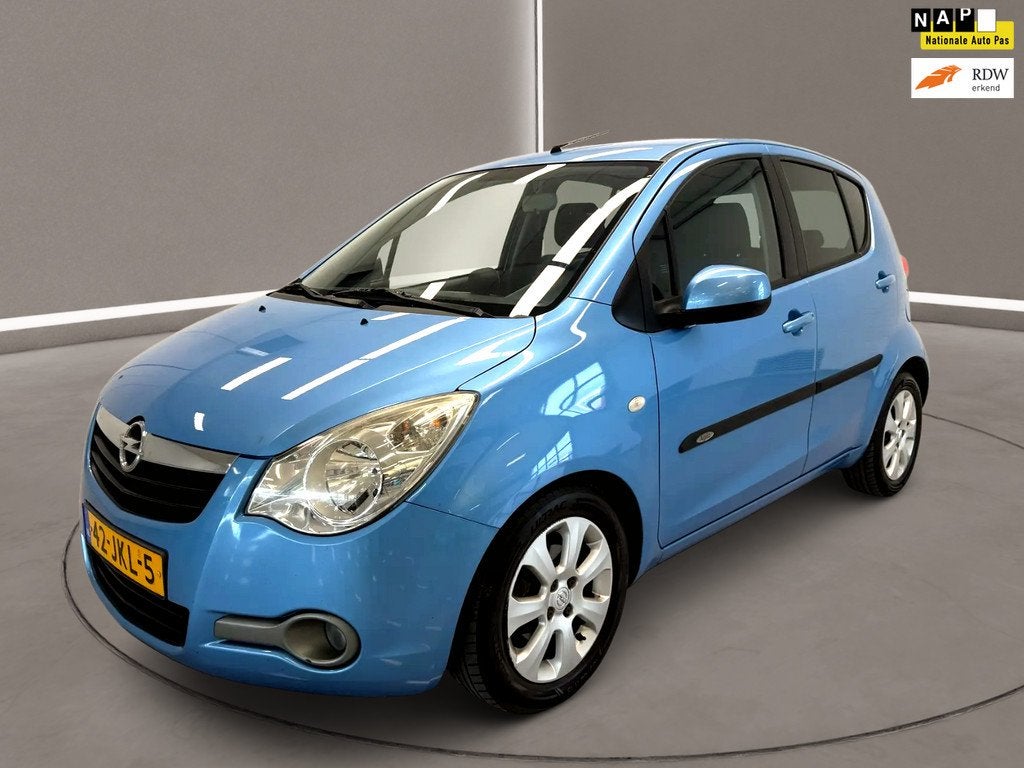 Opel Agila 1.2 Enjoy 86 Pk Automaat Airco Nap, Auto's, 4 cilinders, Blauw, Origineel Nederlands, Bedrijf