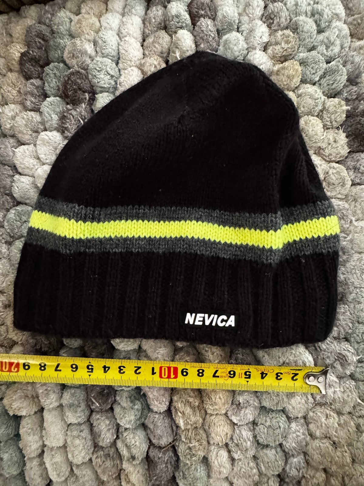 Nevica jongens Muts Zwart met Neon Gele Streep, Ophalen, Nieuw, Jongen, Muts