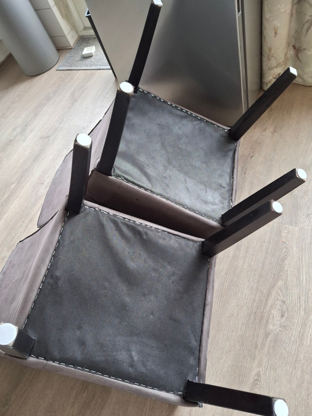 Set van 2 eetkamerstoelen, Huis en Inrichting, Ophalen, Gebruikt, Twee, Stof