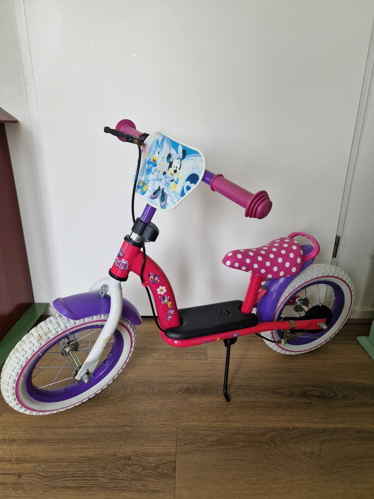Nieuw! Minnie mouse loopfiets, Ophalen, Zo goed als nieuw, Loopfiets
