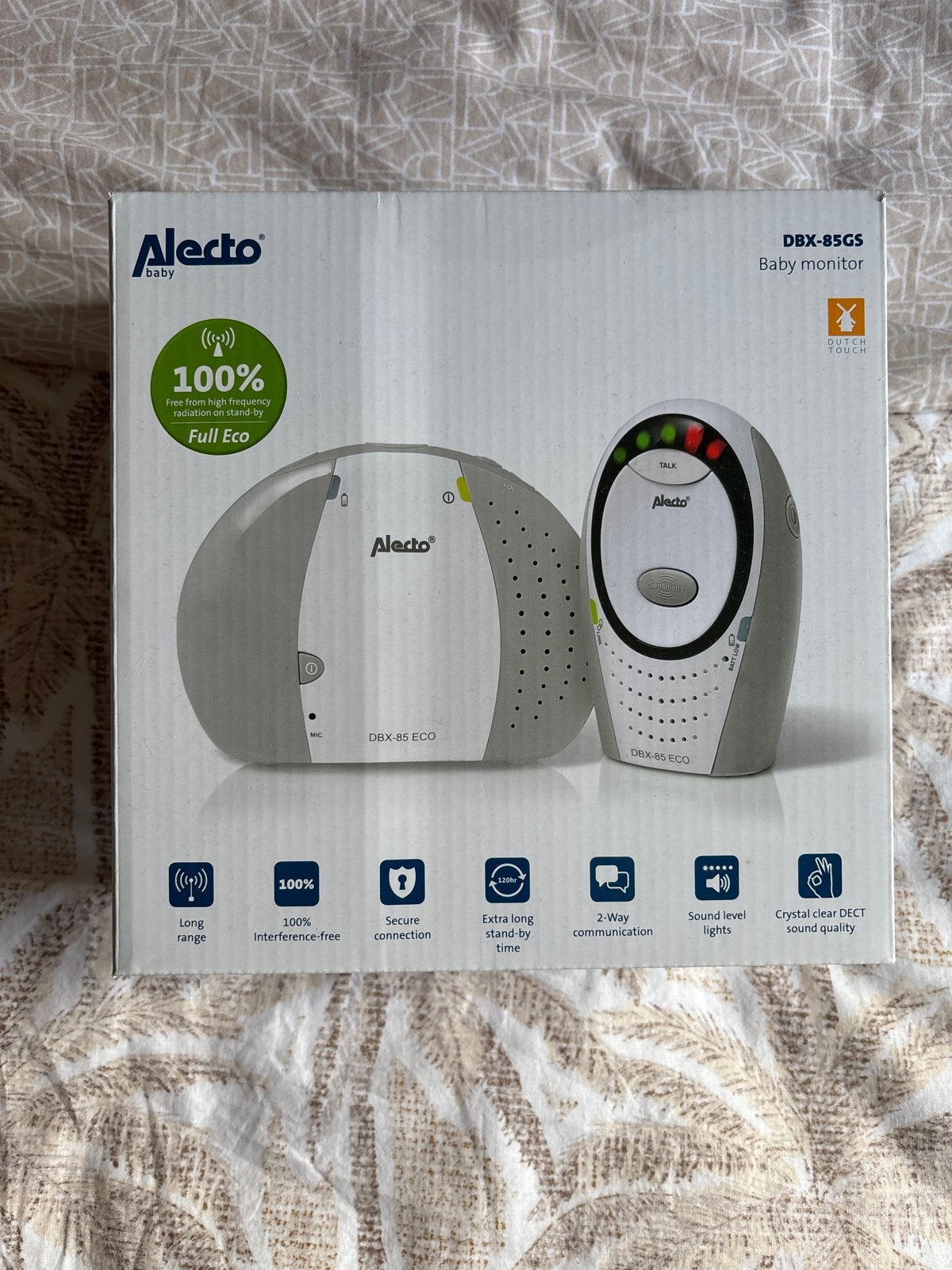 Alecto DBX-85GS Babyfoon met Full Eco en terugspreekfunctie, Ophalen of Verzenden, Zo goed als nieuw, 250 meter of meer, Digitaal