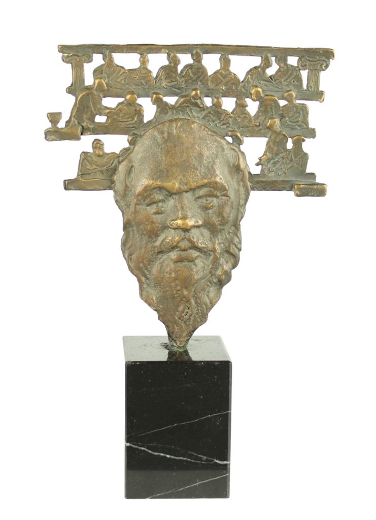 Eric Claus BRONS BEELD VARIANT GRIEKSE FILOSOOF SOCRATES, Antiek en Kunst, Verzenden, Gepatineerd, Brons, Beeld
