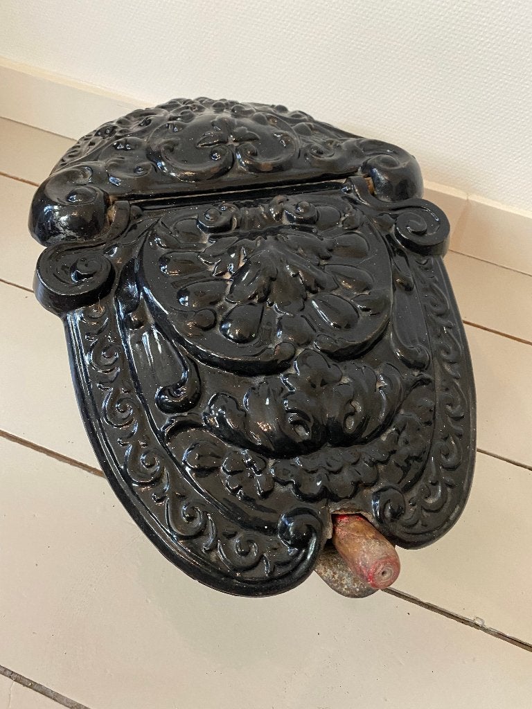 Antiek, brocante zware gietijzeren kolenkit - zwart, Antiek en Kunst, Curiosa en Brocante, Ophalen of Verzenden