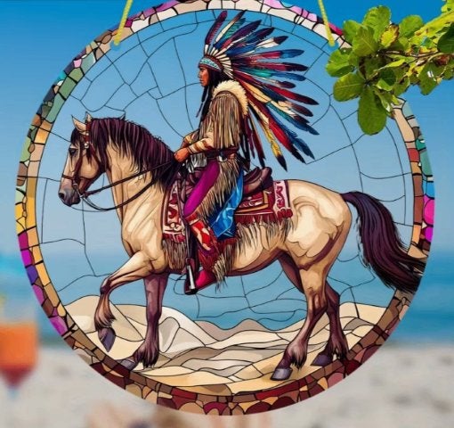 Raamhanger Indiaan op Paard, Ophalen of Verzenden, Nieuw