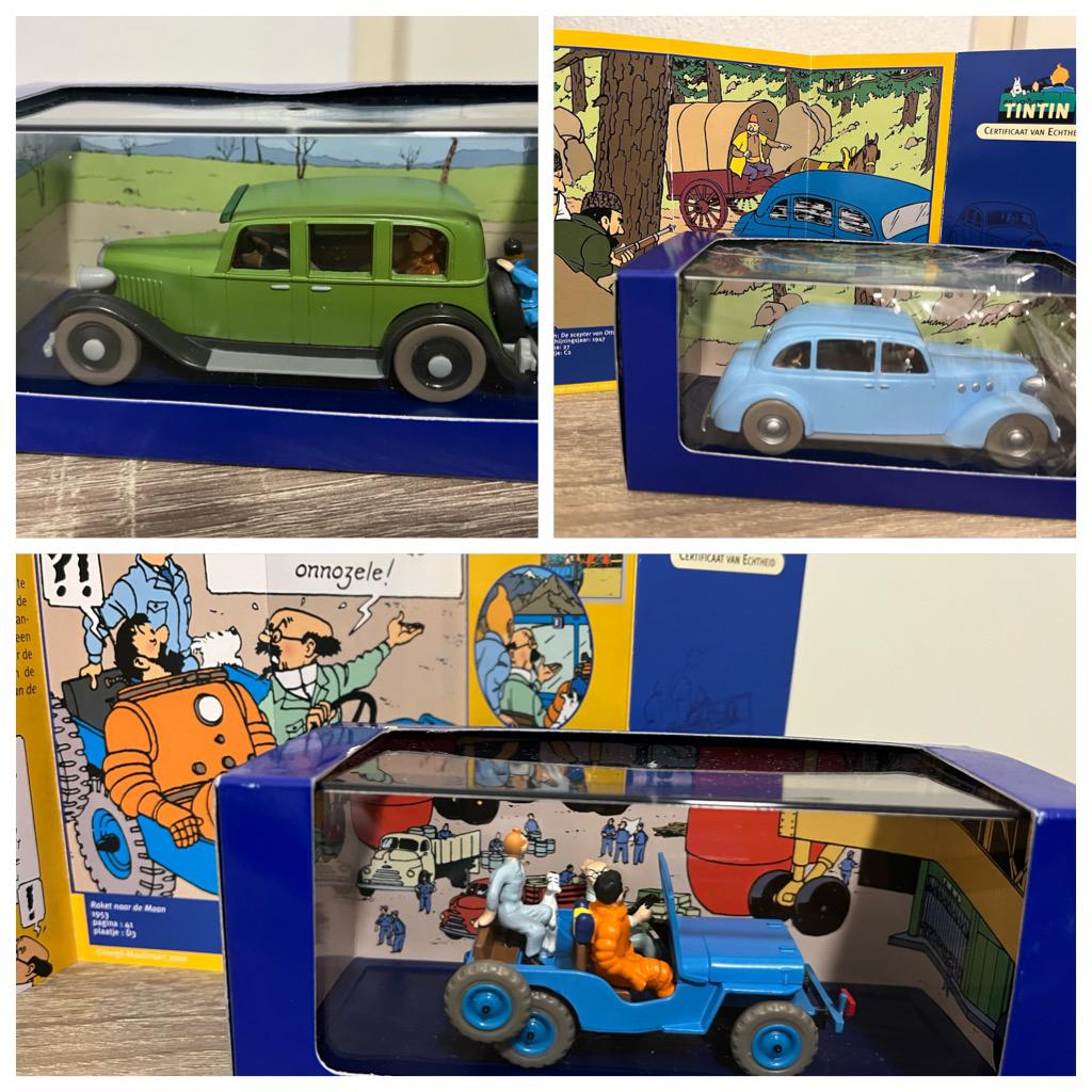 Tintin Verzamelaars - 3 originele model auto’s!, Hobby en Vrije tijd, Modelauto's | 1:43, Ophalen of Verzenden, Zo goed als nieuw