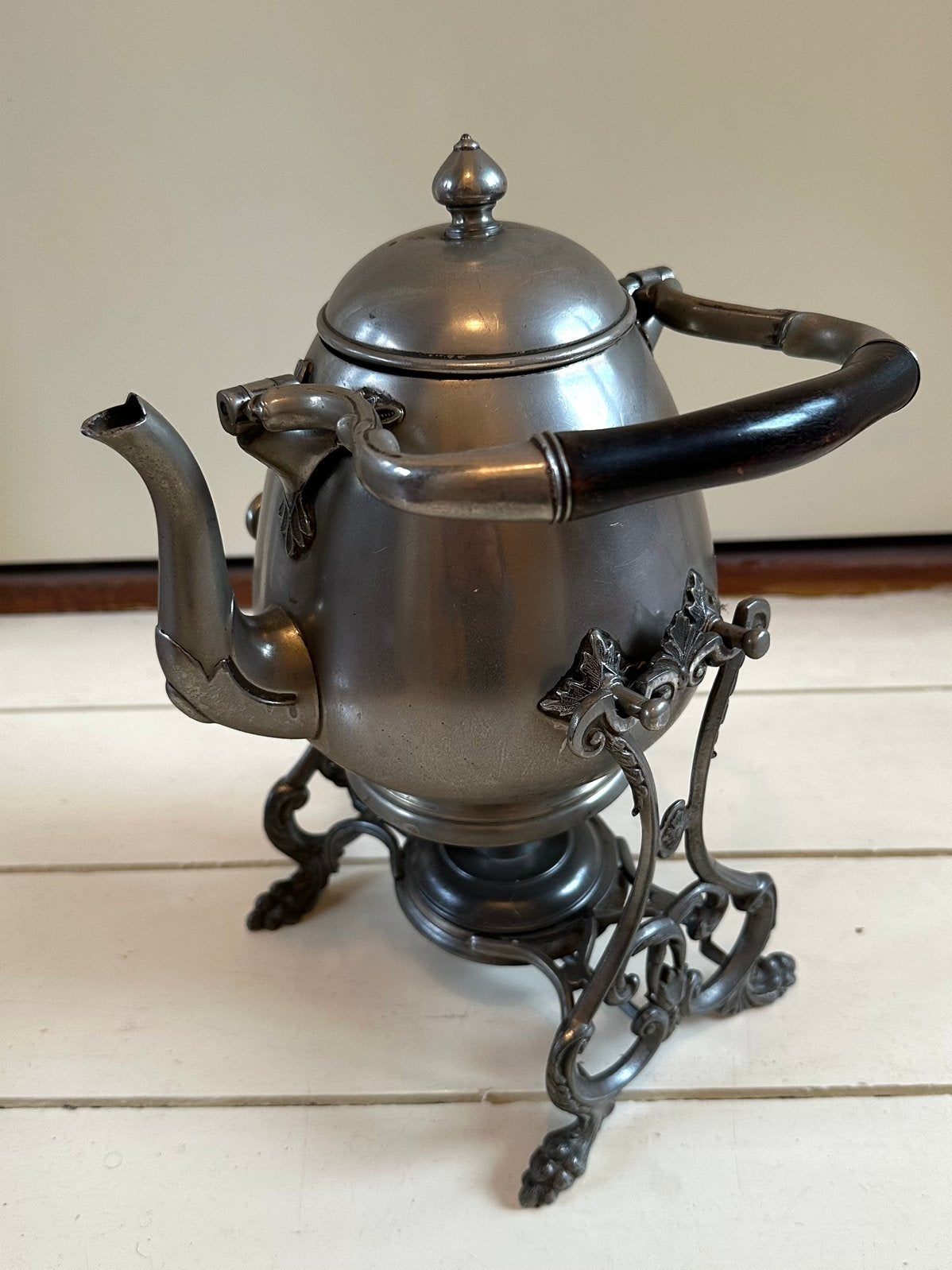 Antieke tinnen tuitketel op komfoor - Gerhardi&Co - ca. 1900, Ophalen of Verzenden