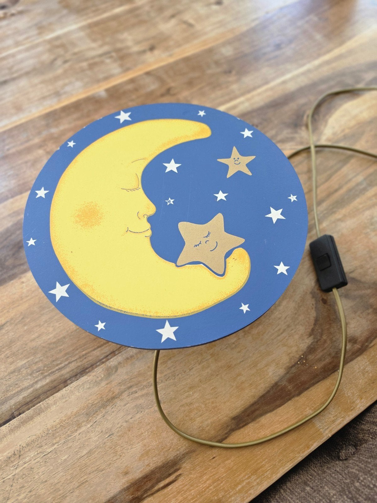Leuk nachtlampje met maan en sterren design, Met schakelaar, Gebruikt, Meerkleurig, E14 (klein)