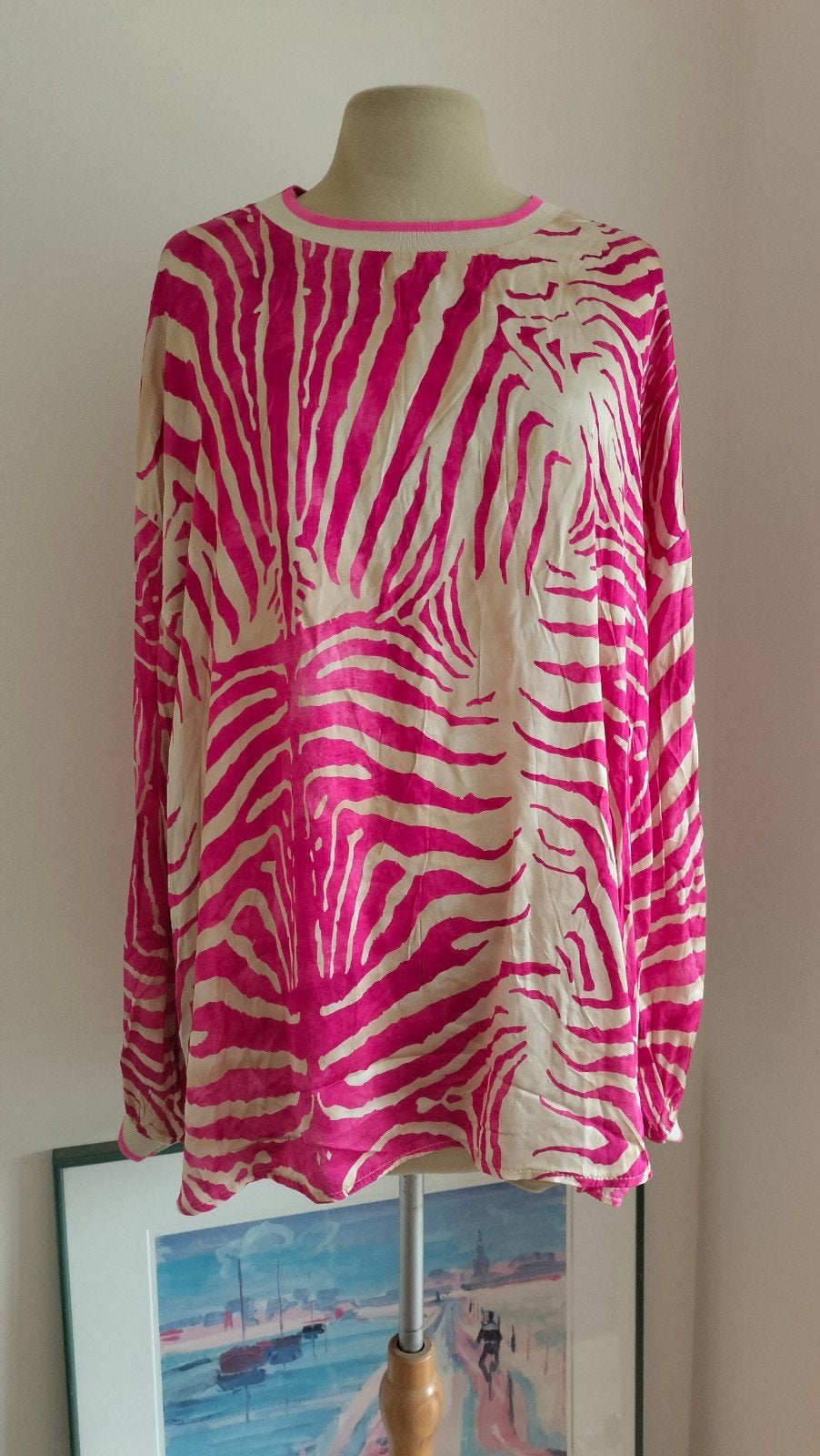 Roze zebraprint blouse van Iz Naiz,, Ophalen of Verzenden, Lange mouw, Roze, Nieuw