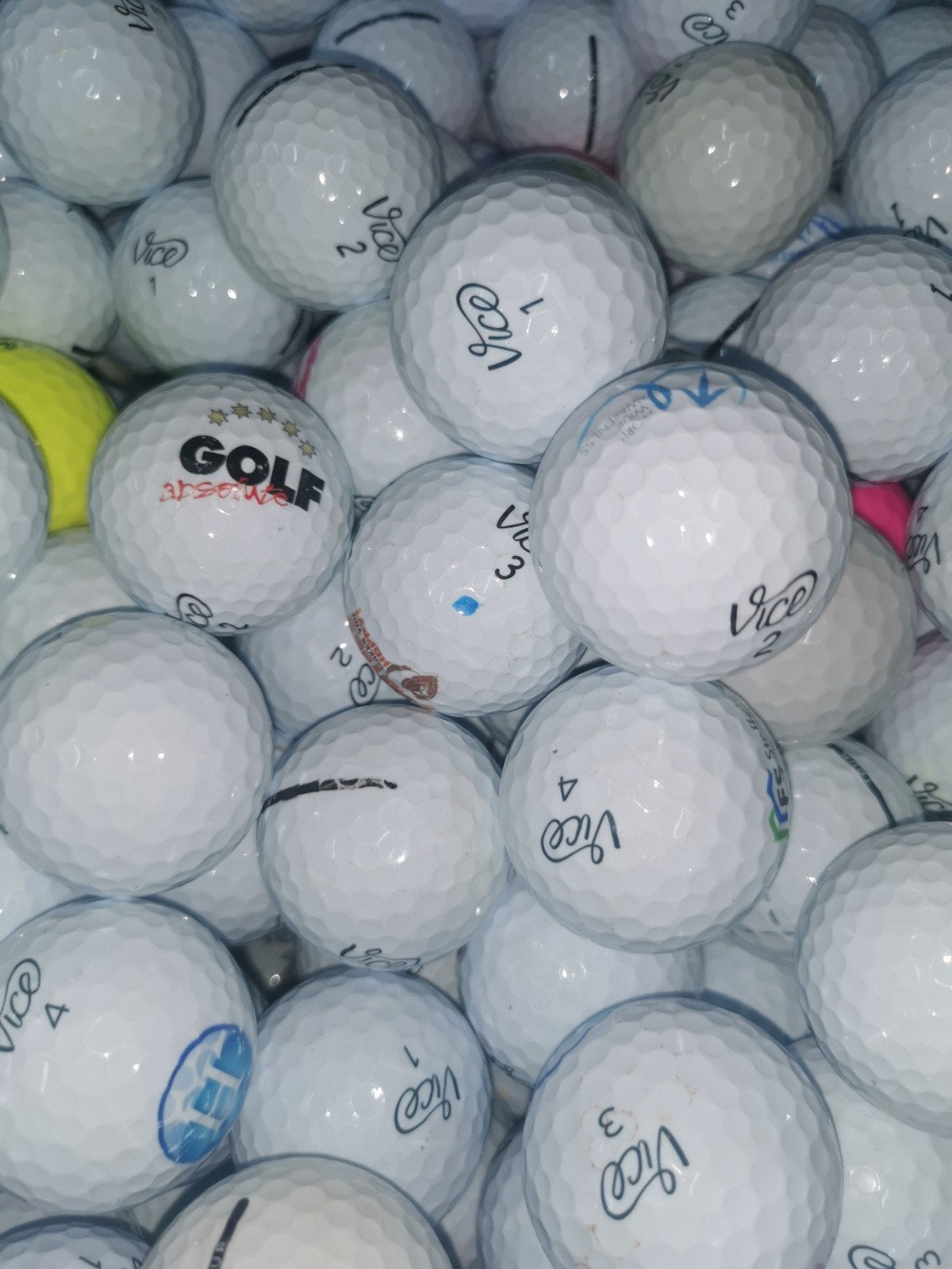 Vice tour Drive golfballen AAAA kwaliteit 50 stuks, Ophalen of Verzenden, Zo goed als nieuw, Bal(len)