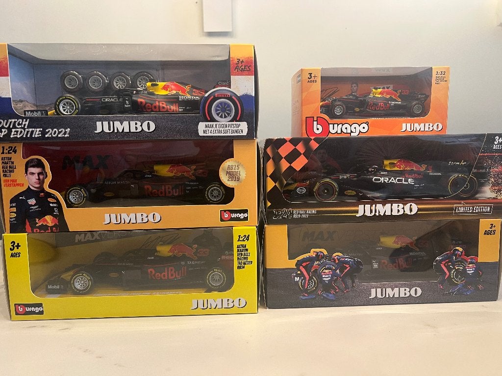 Max Verstappen modelauto Jumbo, Ophalen of Verzenden, Nieuw, Overige typen, Bburago