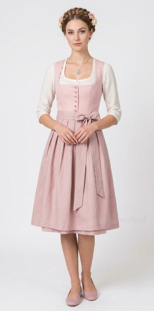 2-delige elegante dirndl maat 36 tm 42 roze, Trachtenmode.nl, Maat 42/44 (L), Nieuw, Ophalen of Verzenden