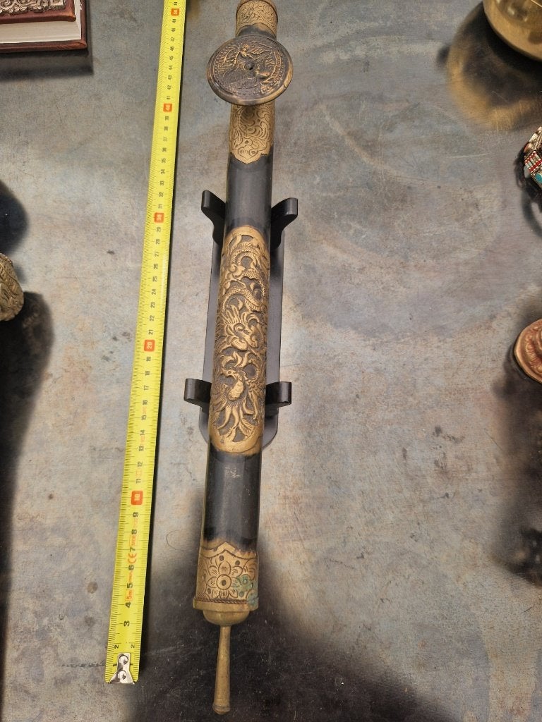 Oude metalen opiumpijp, Antiek en Kunst, Ophalen of Verzenden
