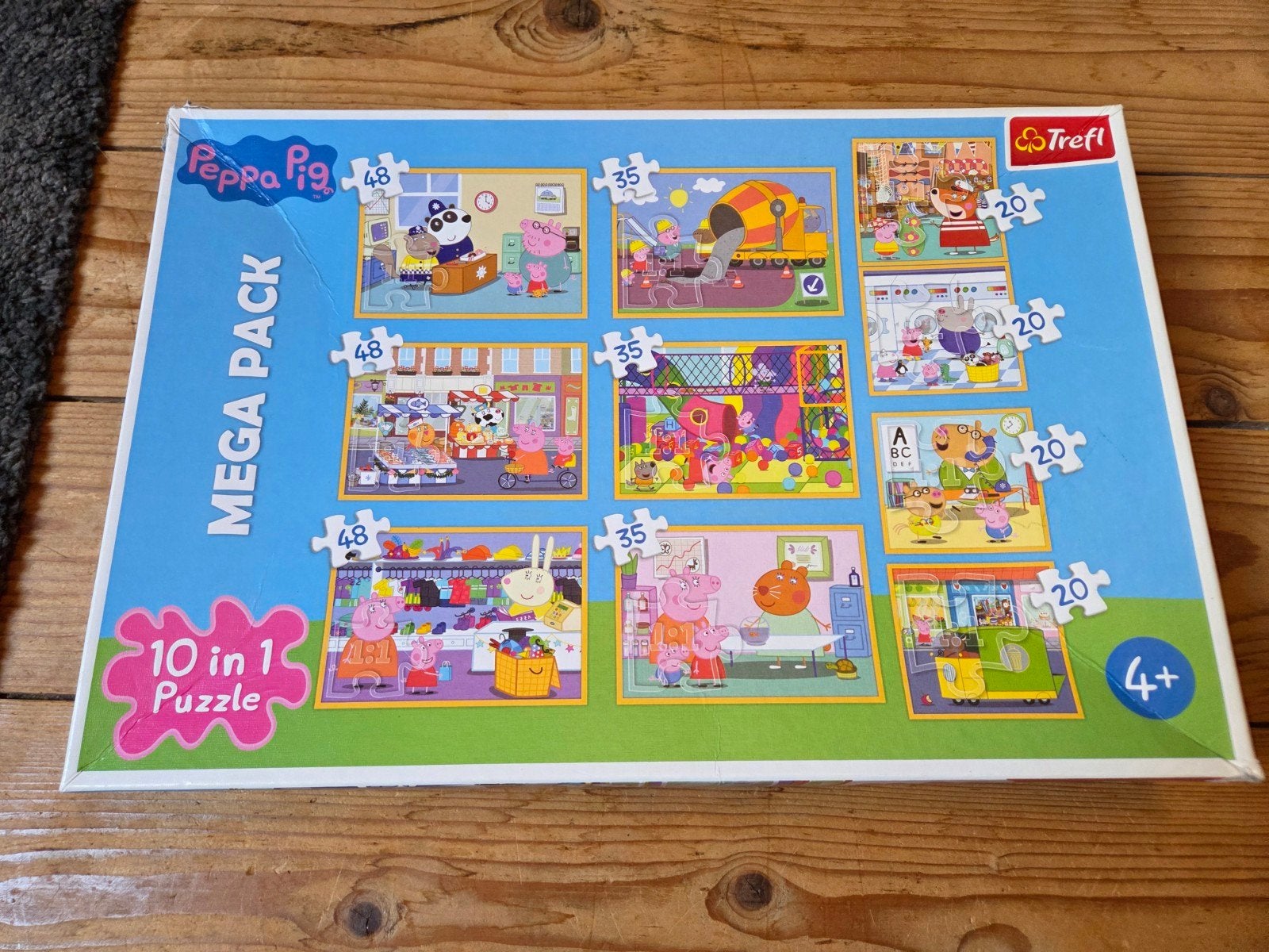 Peppa Pig 10 in 1 puzzel, Ophalen of Verzenden, 10 tot 50 stukjes, Zo goed als nieuw