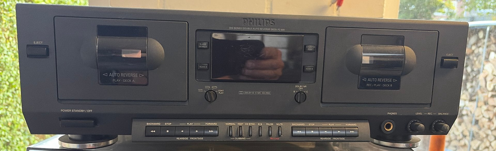 Philips FC930 Dubbel Cassette Deck, Audio, Tv en Foto, Ophalen of Verzenden, Philips