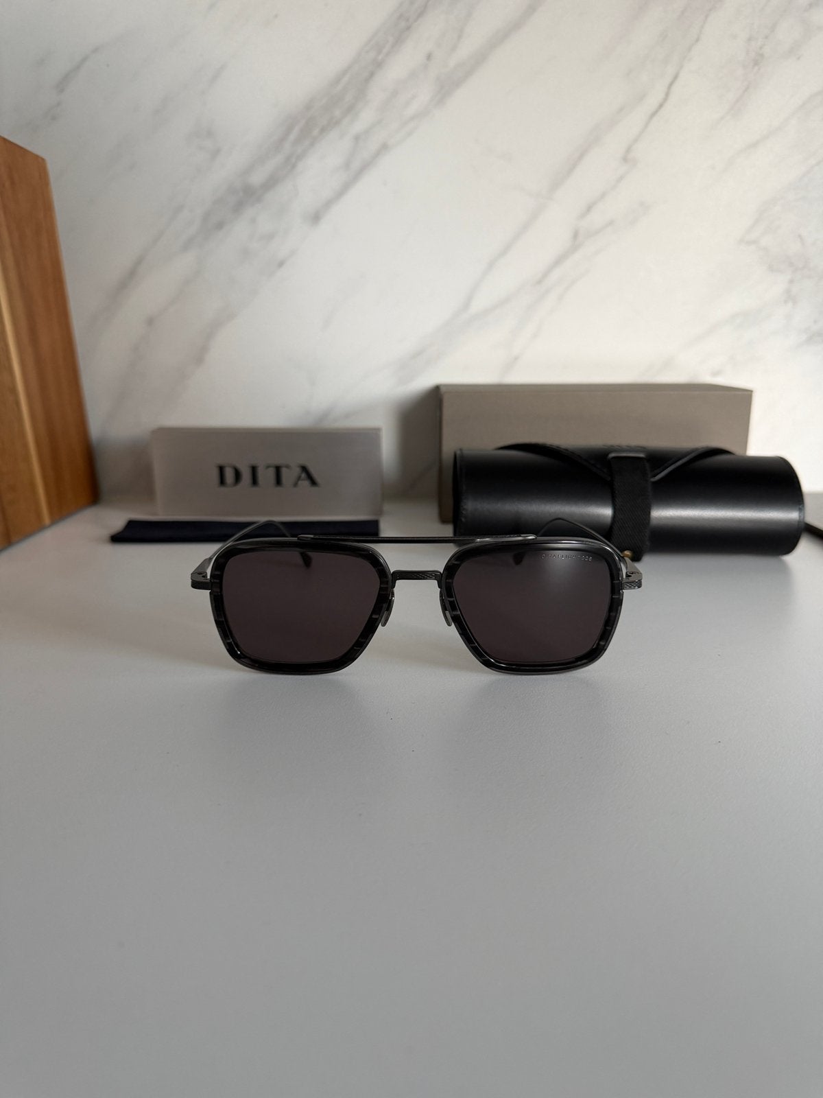 Originele Dita Flight 006 zonnebril, Sieraden, Tassen en Uiterlijk, Zonnebril, Zwart, Zo goed als nieuw, Ophalen