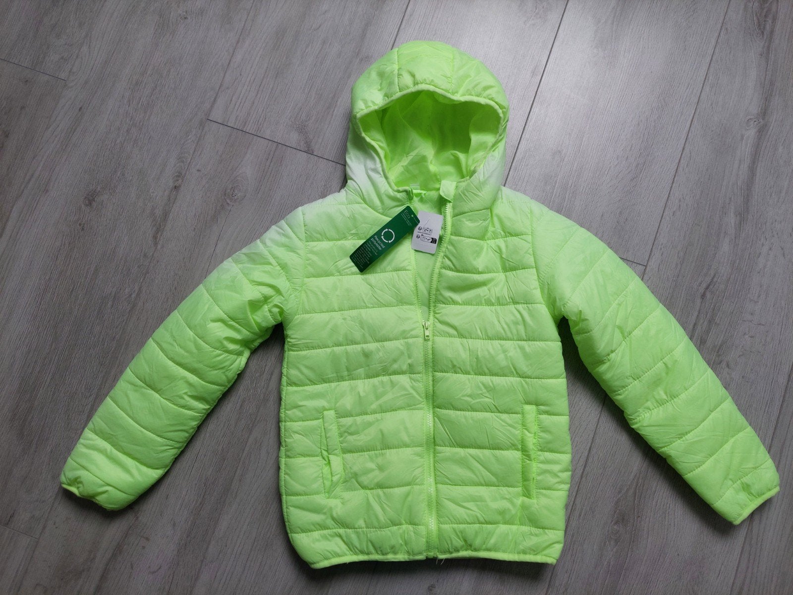 Tussenjas maat 146/152 jongen jas nieuw fel groen geel lime, Ophalen of Verzenden, Nieuw, Jongen, Jas