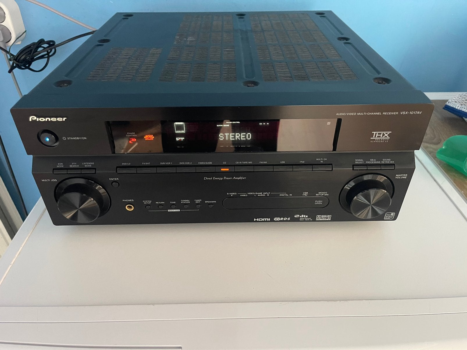 Pioneer VSX-1017AV Audio Video Multi Channel Receiver, Ophalen, Zo goed als nieuw, 60 tot 120 watt, Pioneer