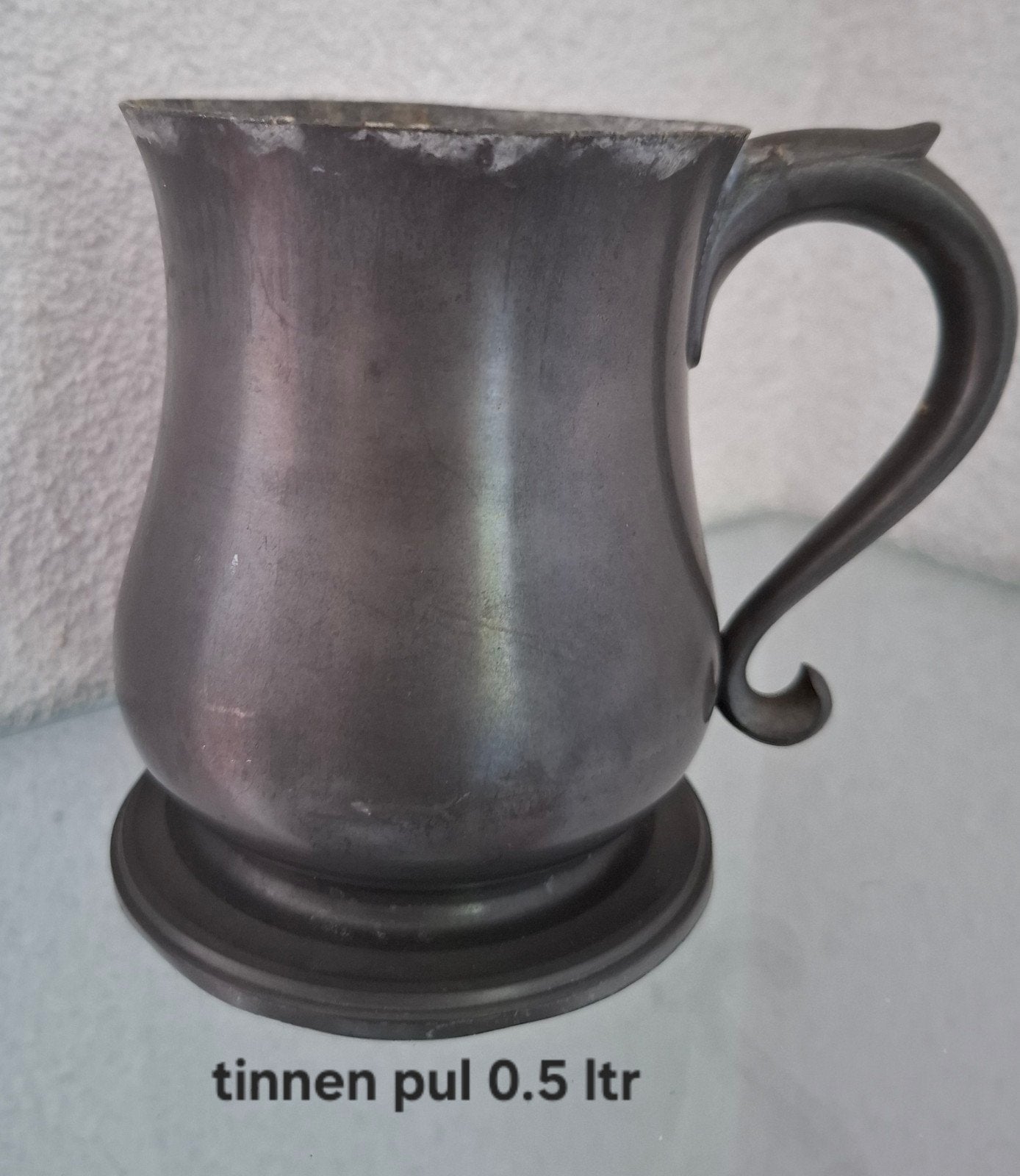 Engelse Tinnen pul 0,5 ltr. 3 stempels . Zie foto, Ophalen of Verzenden