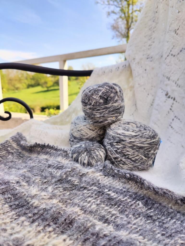 450 gr handgesponnen alpaca-mohair 100% wol circa 725m nld 4, Ophalen of Verzenden