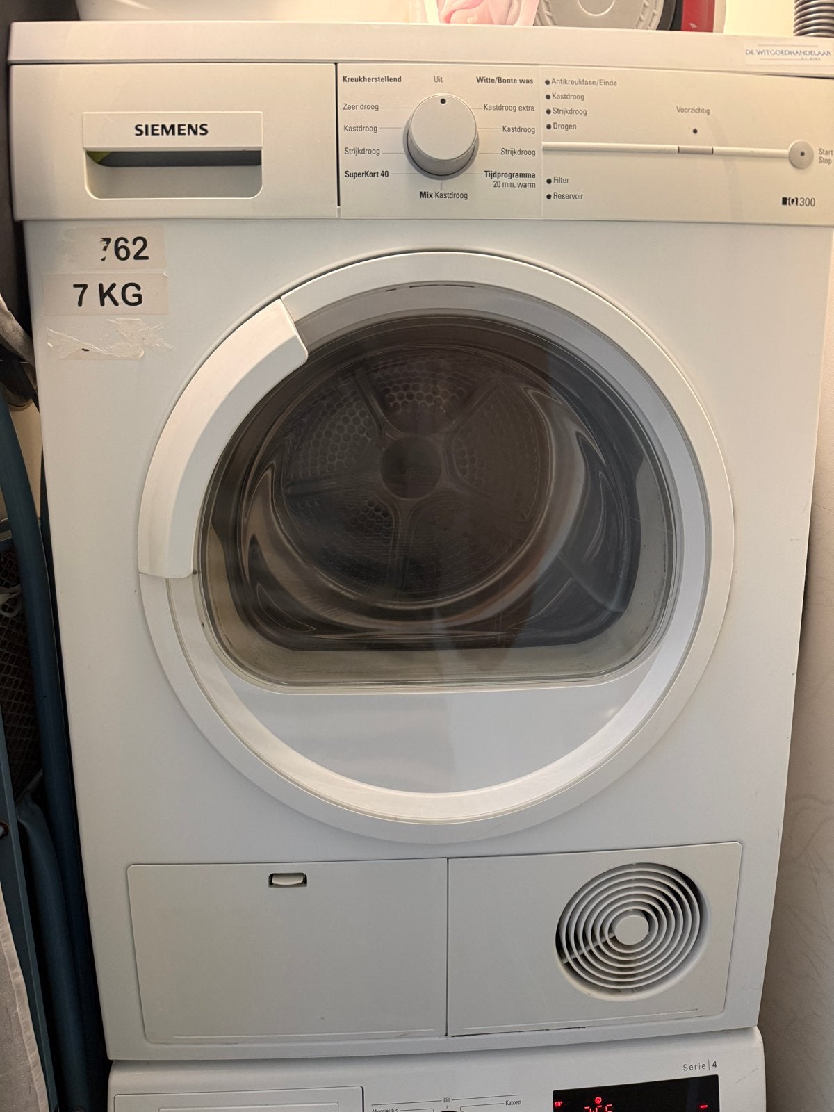 Siemens iQ300 7 KG Condensdroger, 6 tot 8 kg, Ophalen of Verzenden, Zo goed als nieuw, Voorlader