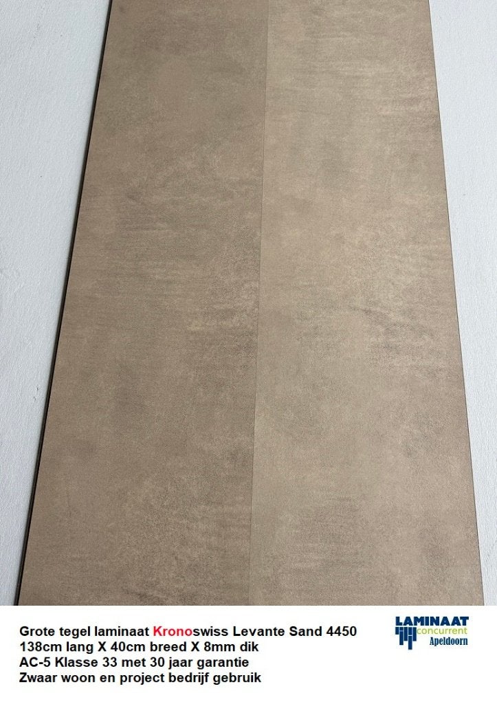 Grote tegel laminaat Levante Sand 4450 AC-5 Klasse 33, 75 m² of meer, Beige, Nieuw, Ophalen of Verzenden