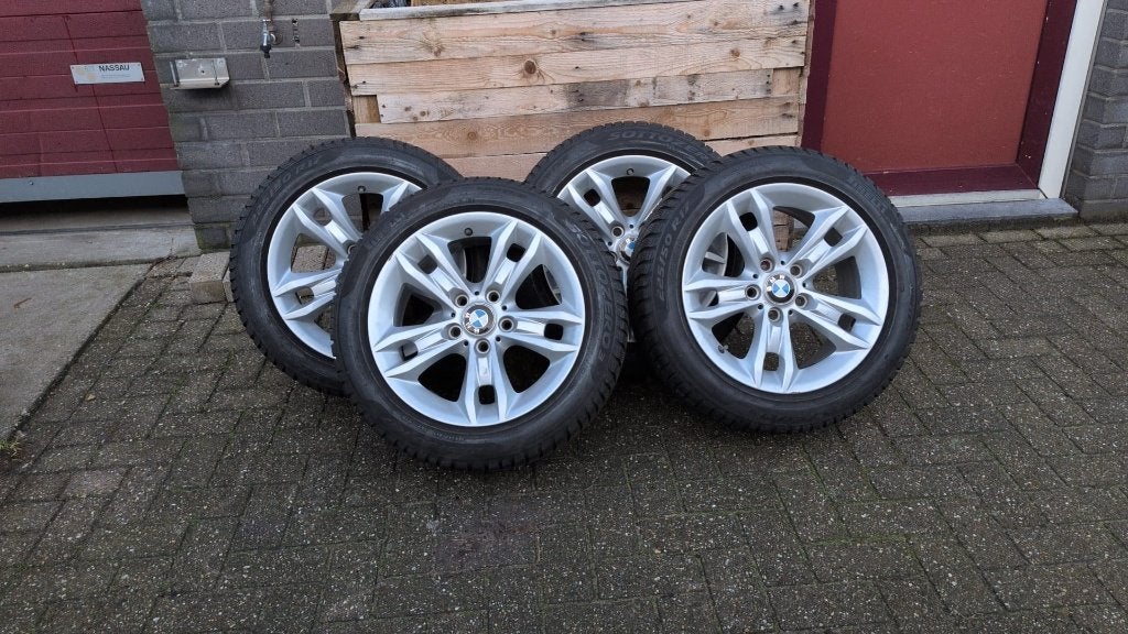 Velgen BMW 17 inch met Winterbanden, Ophalen, Velg(en), 17 inch, Winterbanden