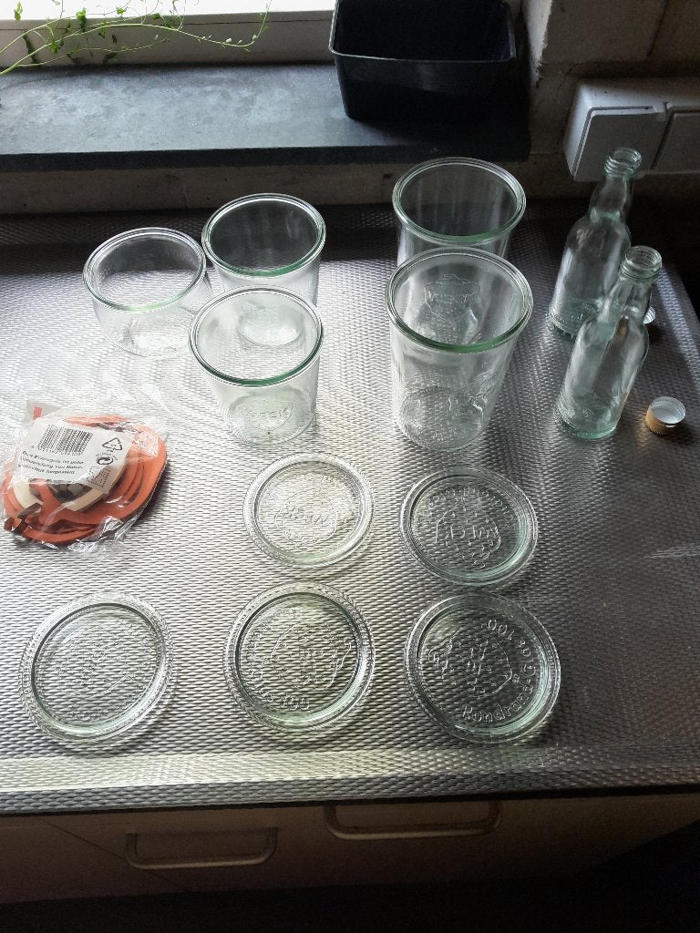 weck inmaakpotten 5x, Glas, Nieuw, Ophalen of Verzenden, Voorraadpot